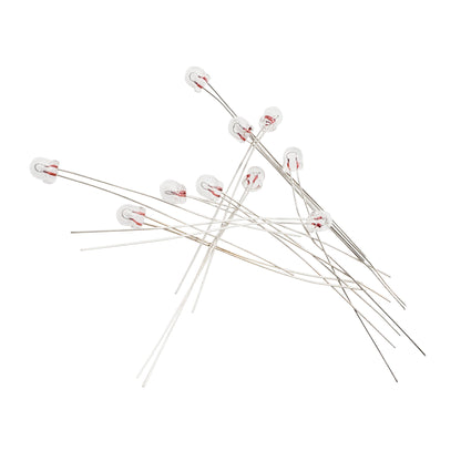 Ten Wamco WL-6832 AS15 subminiature aircraft lamps with wire terminal leads