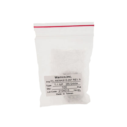 Wamco WL-1873 aircraft lamp 10-pack box, T-3 1/4 BA9s, 28V 200mA