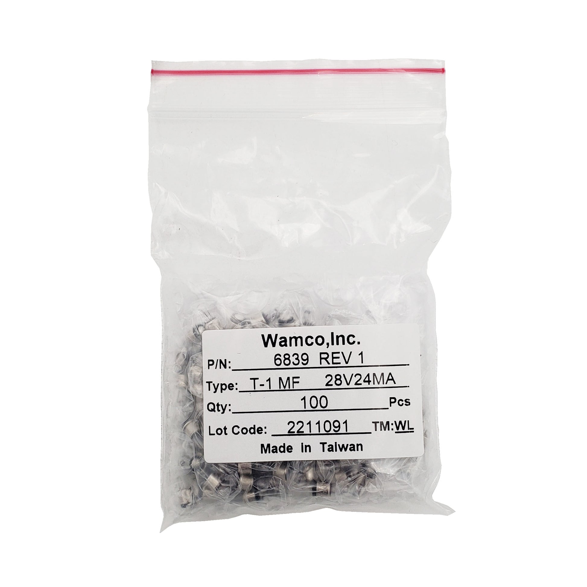 Wamco 6839AS15 aircraft lamps 100 pack with date code 2418.
