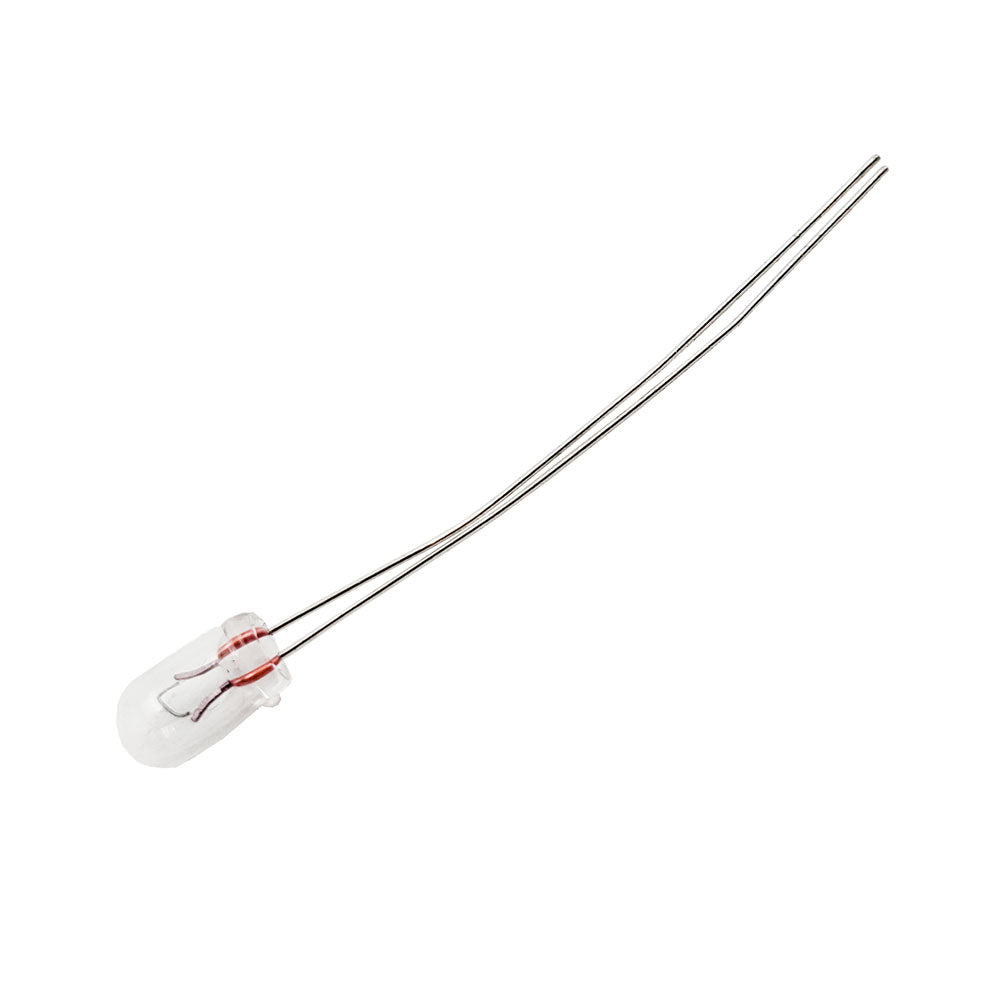 Wamco WL-683AS15 subminiature aircraft lamp with clear T-1 glass bulb and wire leads