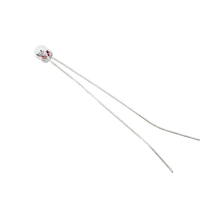 Wamco 7009 subminiature aircraft lamp with clear glass bulb and extra-long wire leads.