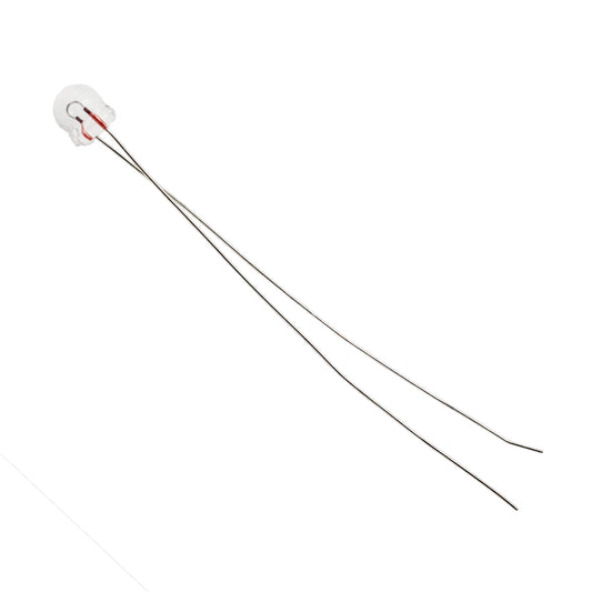 Wamco WL-7132AS15 TPL subminiature T-1 aircraft lamp with clear glass bulb and long wire leads
