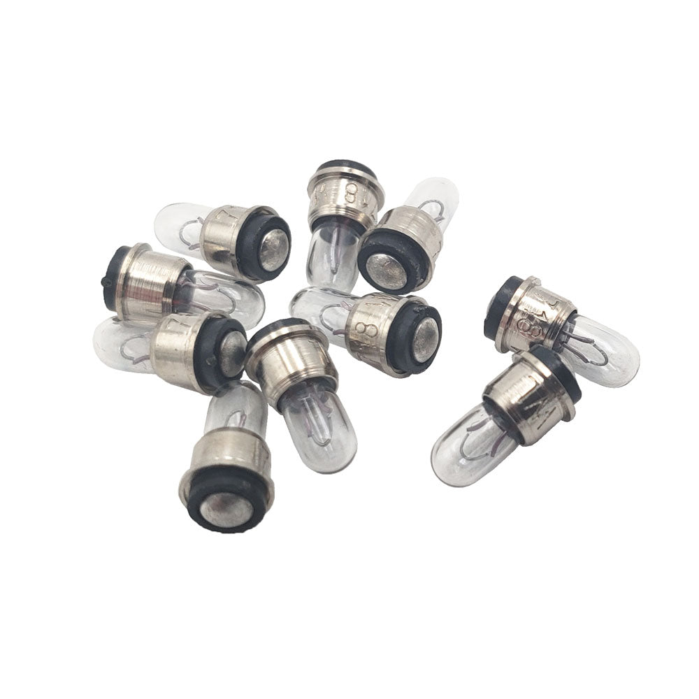Wamco WL-718 T-1 midget flange aircraft lamp with compact clear glass bulb and metal MF base.