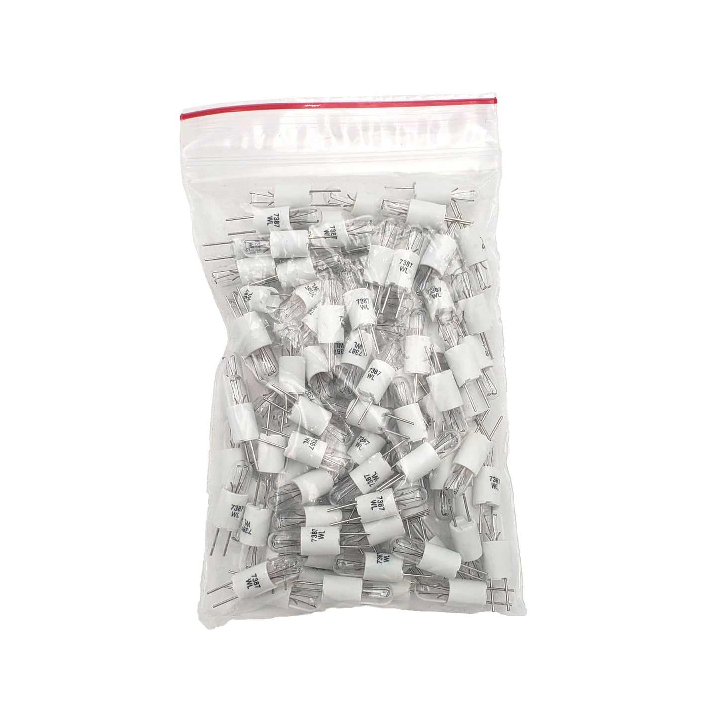 Bulk 100-pack Wamco WL-7387 T-1 3/4 BP lamps rated 28V 40mA