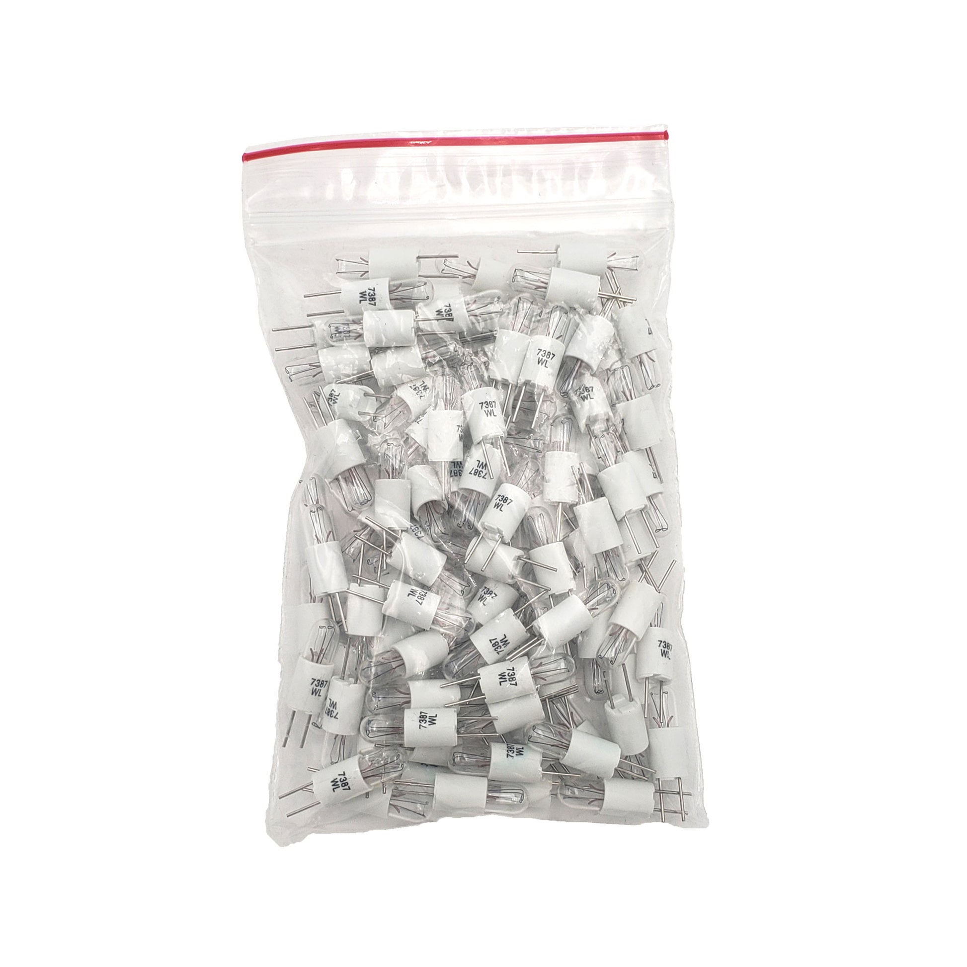 Bulk 100-pack Wamco WL-7387 T-1 3/4 BP lamps rated 28V 40mA