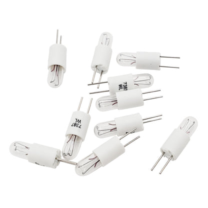 en Wamco WL-7387 T-1 3/4 bi-pin aircraft indicator lamps with white plastic bases