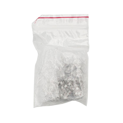 Bulk package of 100 Wamco WL-7839AS15 subminiature bi-pin aircraft lamps in resealable bag