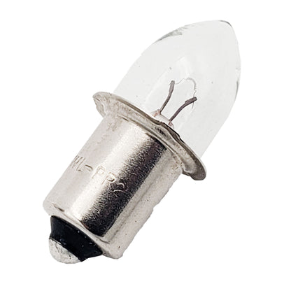Wamco WL-PR2 flashlight bulb with clear B11 glass envelope and P13.5S pre-focus base