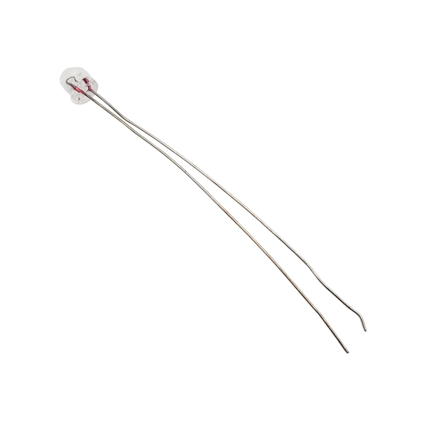 Wamco 7152AS15 T-1 subminiature aircraft lamp with clear glass bulb and dual wire leads