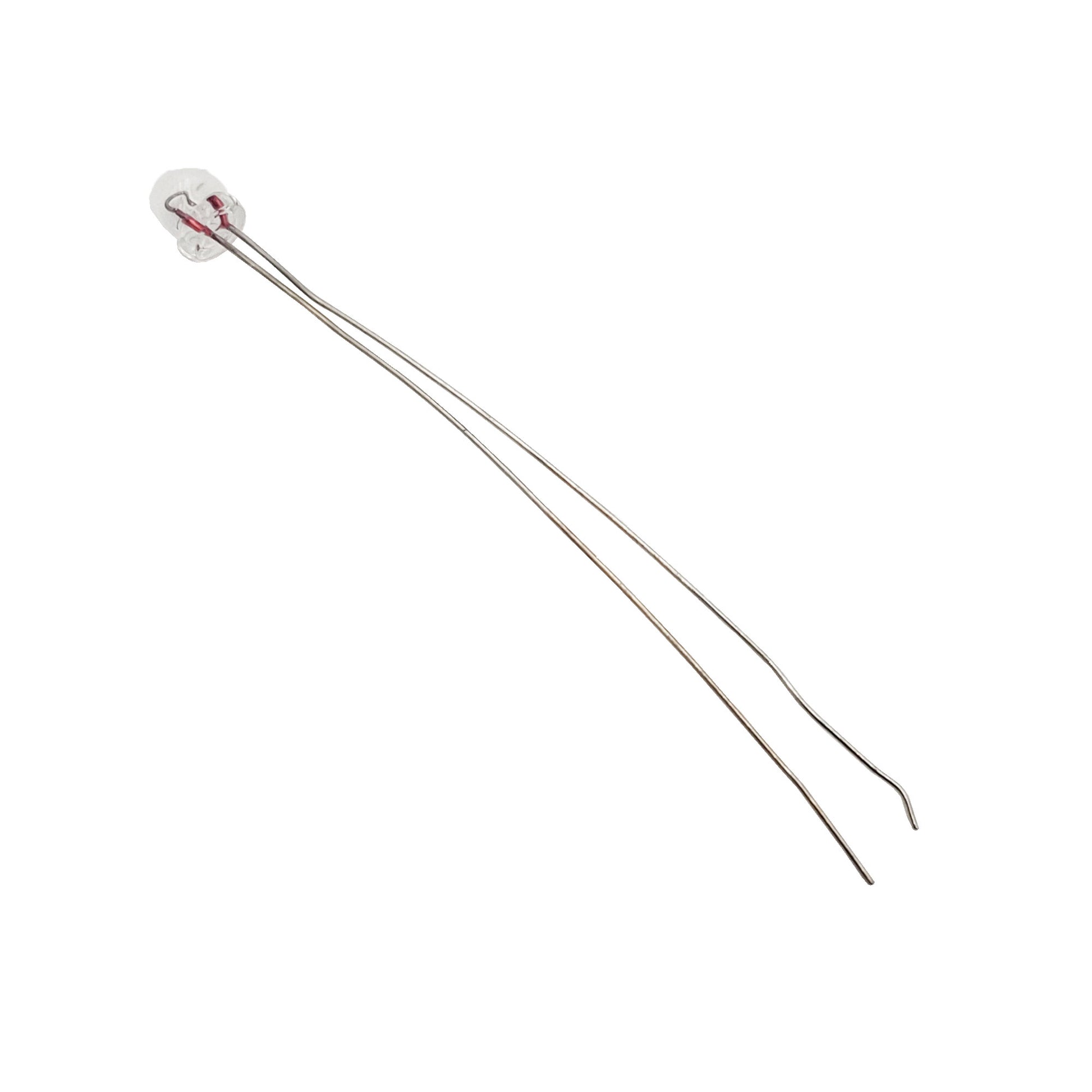 Wamco 7152AS15 T-1 subminiature aircraft lamp with clear glass bulb and dual wire leads