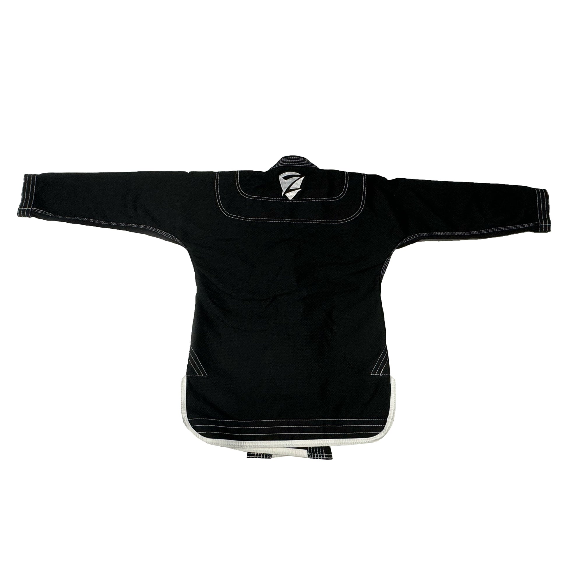 Zed Honra Women’s Alpha Gi – Back View of Black BJJ Kimono with Reinforced Stitching