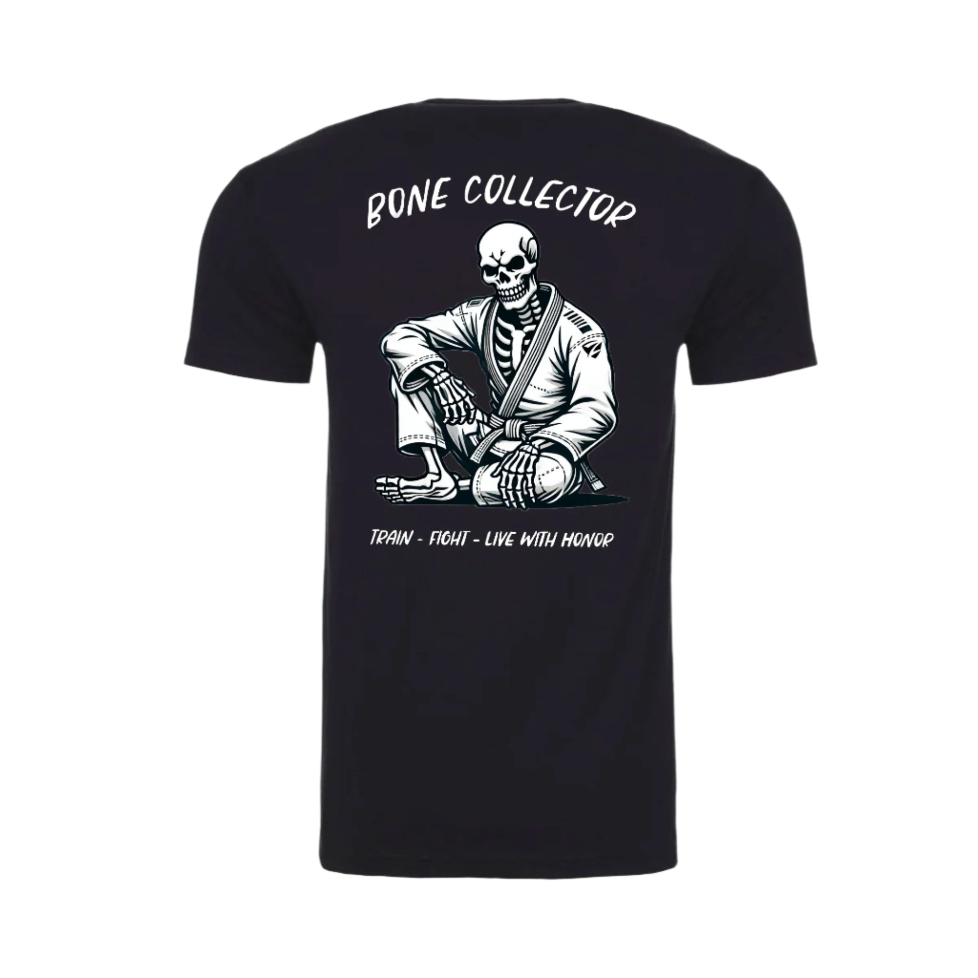 Zed Honra ‘Bone Collector’ Jiu-Jitsu Black T-Shirt – Back View