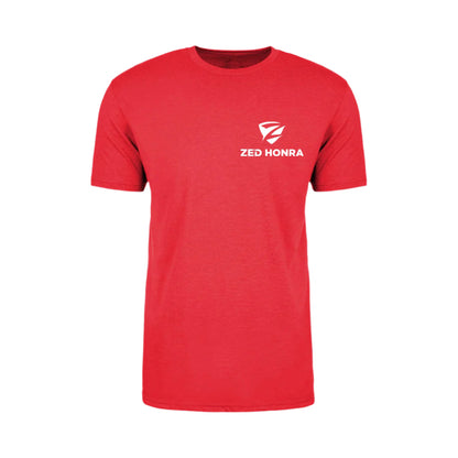 Zed Honra ‘Bone Collector’ Jiu-Jitsu Red T-Shirt – Front View
