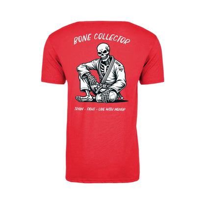 Zed Honra ‘Bone Collector’ Jiu-Jitsu Red T-Shirt – Back View