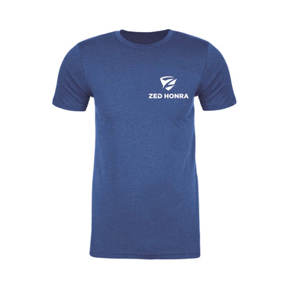 Zed Honra ‘Bone Collector’ Jiu-Jitsu Royal Blue T-Shirt – Front View