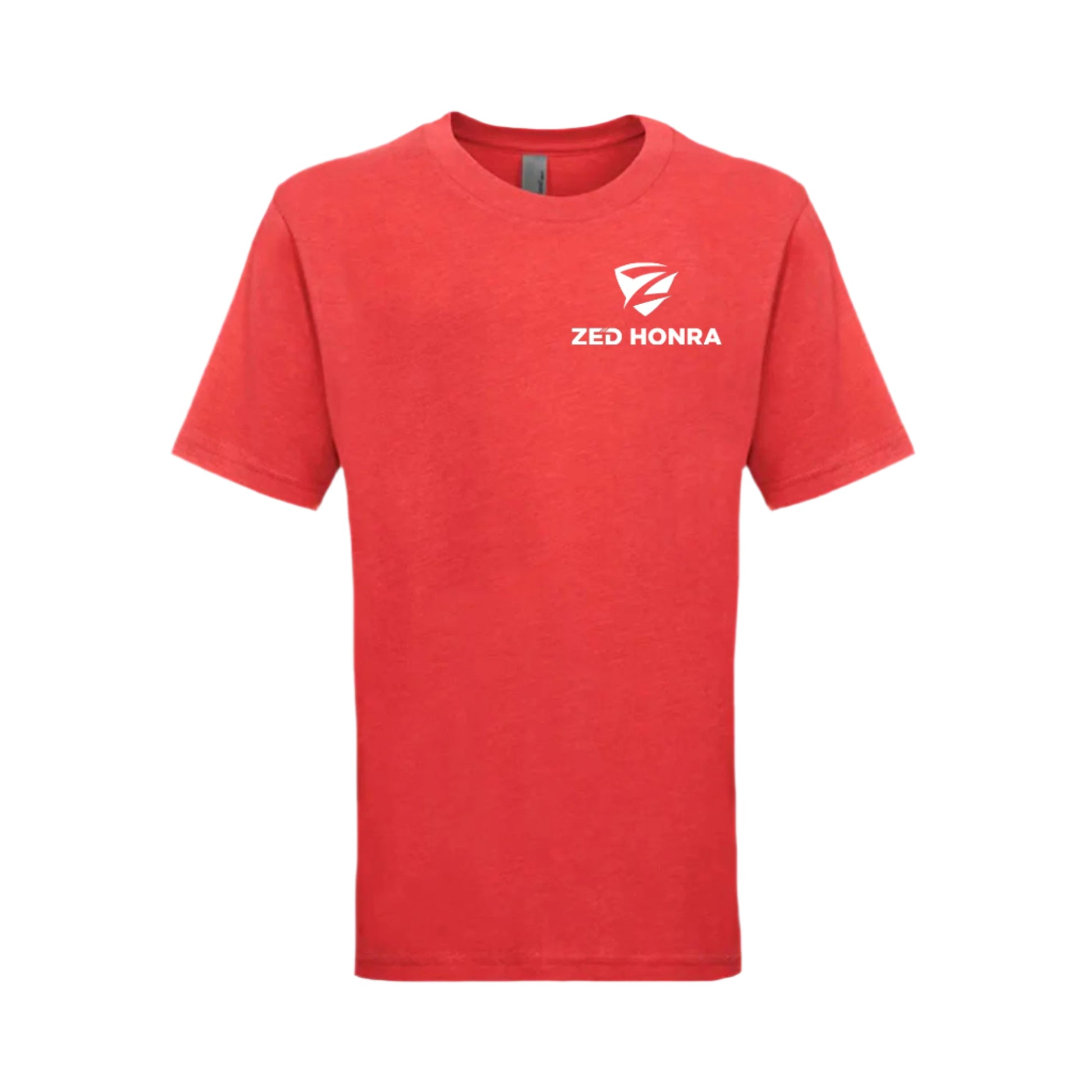 Zed Honra ‘Bone Collector’ Youth Jiu-Jitsu T-Shirt in Vintage Red – Front View