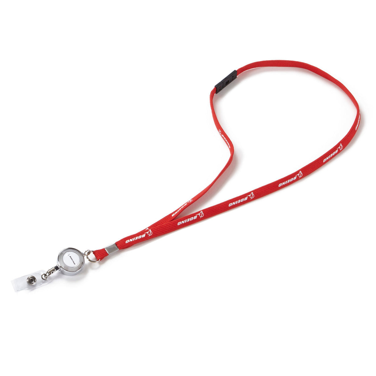 Boeing Red Retractable Lanyard with badge reel