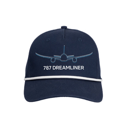 Boeing 787 Dreamliner 15th Anniversary Rope Hat front view