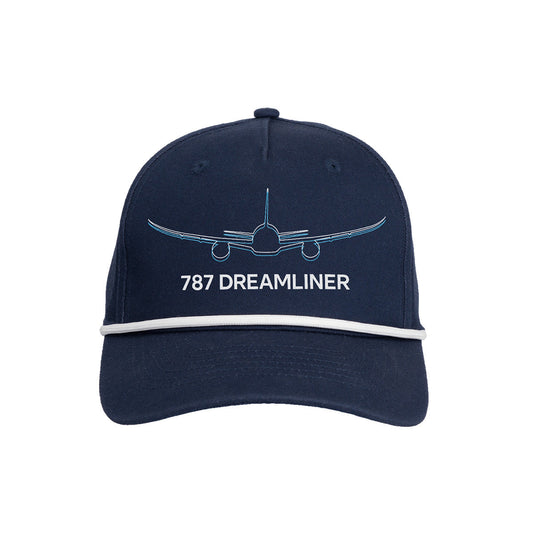 Boeing 787 Dreamliner 15th Anniversary Rope Hat front view
