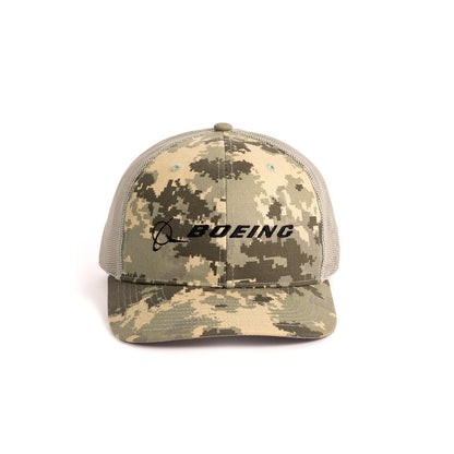 Boeing Signature Logo Digital Camo Trucker Hat - image 2