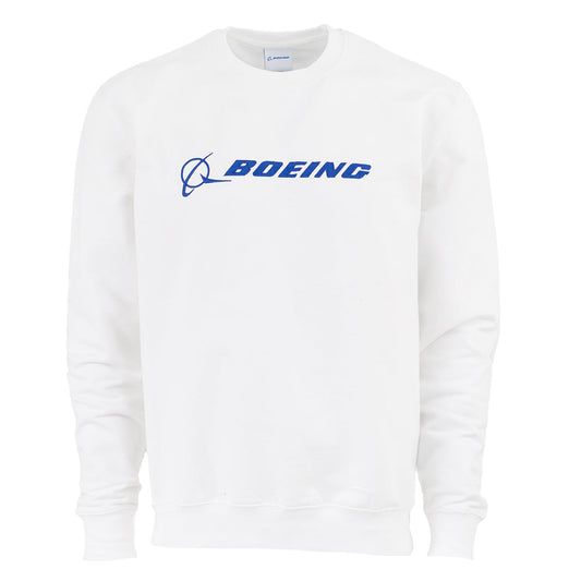 Boeing Signature Logo Unisex College Crewneck Sweatshirt