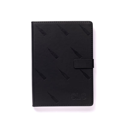 Boeing SLS hardcover notebook alternate view showing cover design and closure
