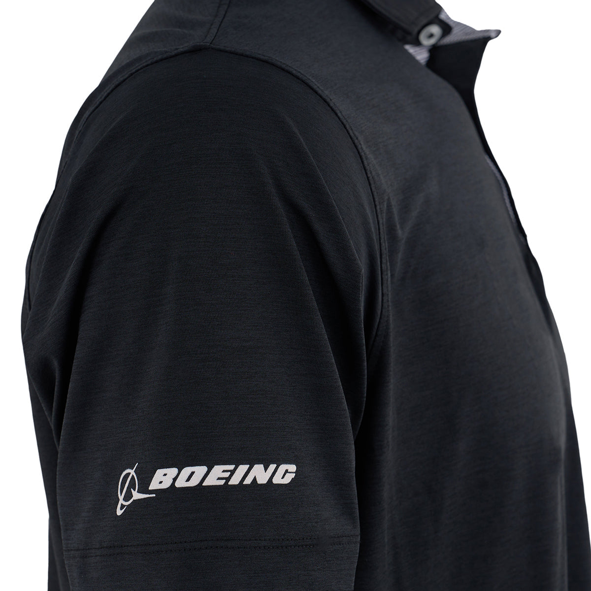 Boeing T-7A Red Hawk Men’s Polo sleeve logo detail