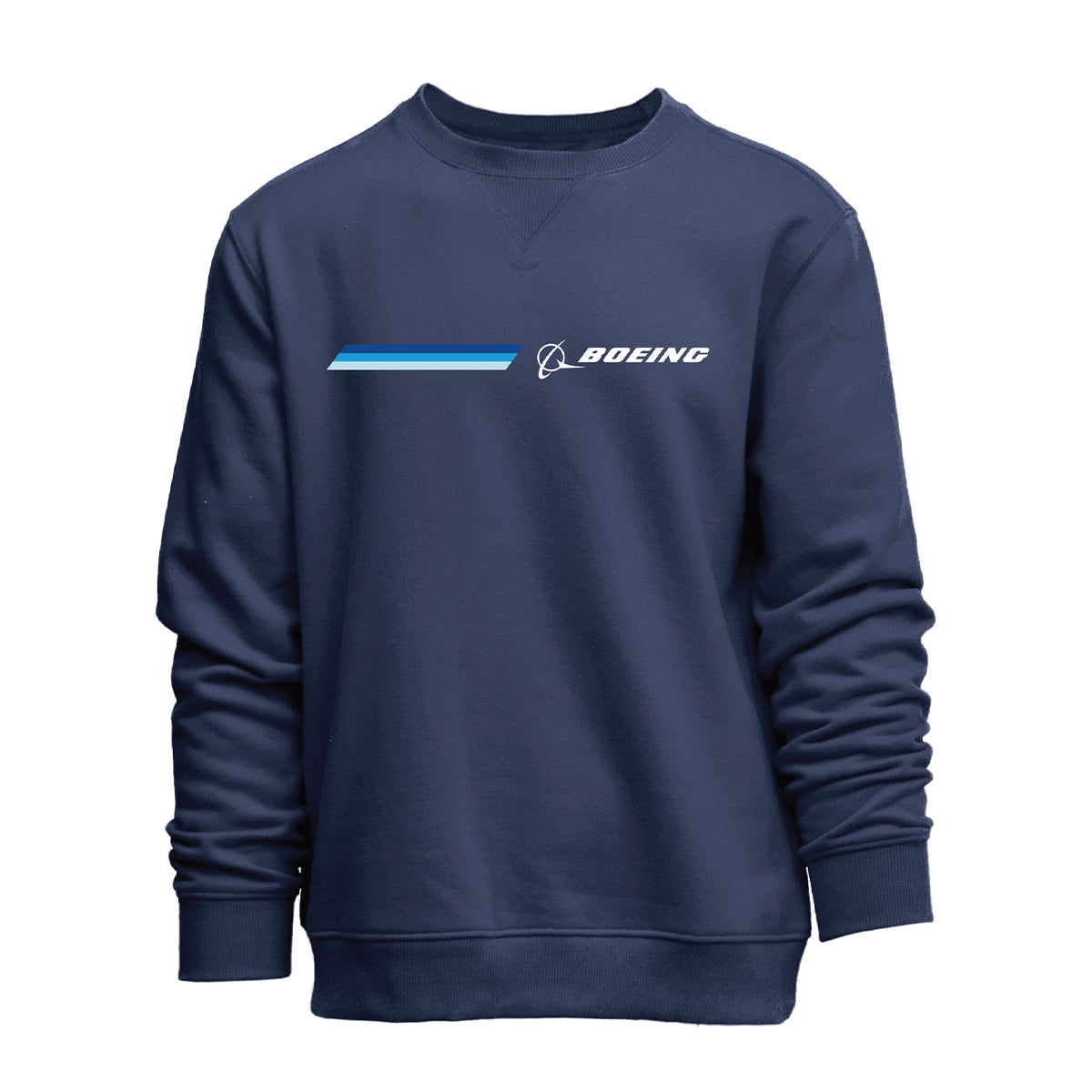 Boeing Unisex Signature Logo Stripe Crewneck Sweatshirt