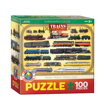 EuroGraphics Trains of History 100-piece jigsaw puzzle box