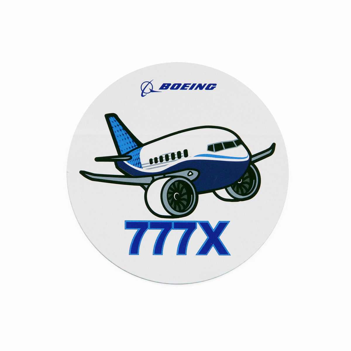 Boeing Pudgy Aircraft Stickers – 737 MAX & 777X, 3 x 3 in
