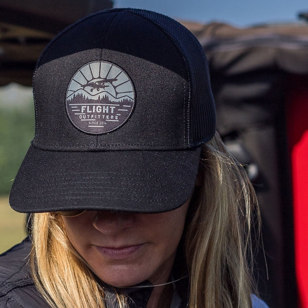 Flight Outfitters Mountain Maverick Hat worn by pilot outdoors