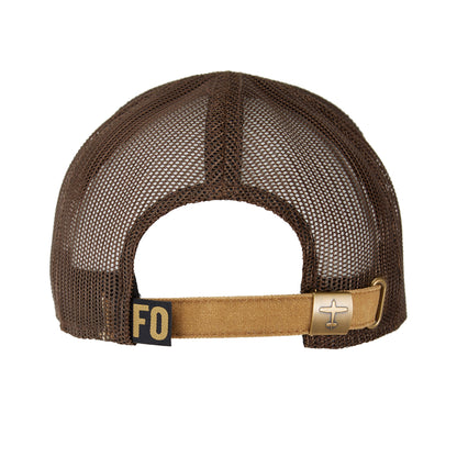 Flight Outfitters Pilot’s Peak Hat rear mesh back and snap closure
