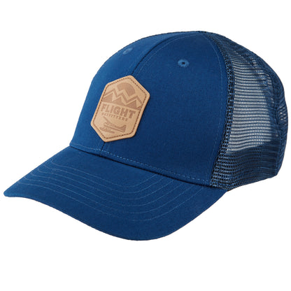 Flight Outfitters Wild Blue Yonder Hat side profile mesh trucker ha