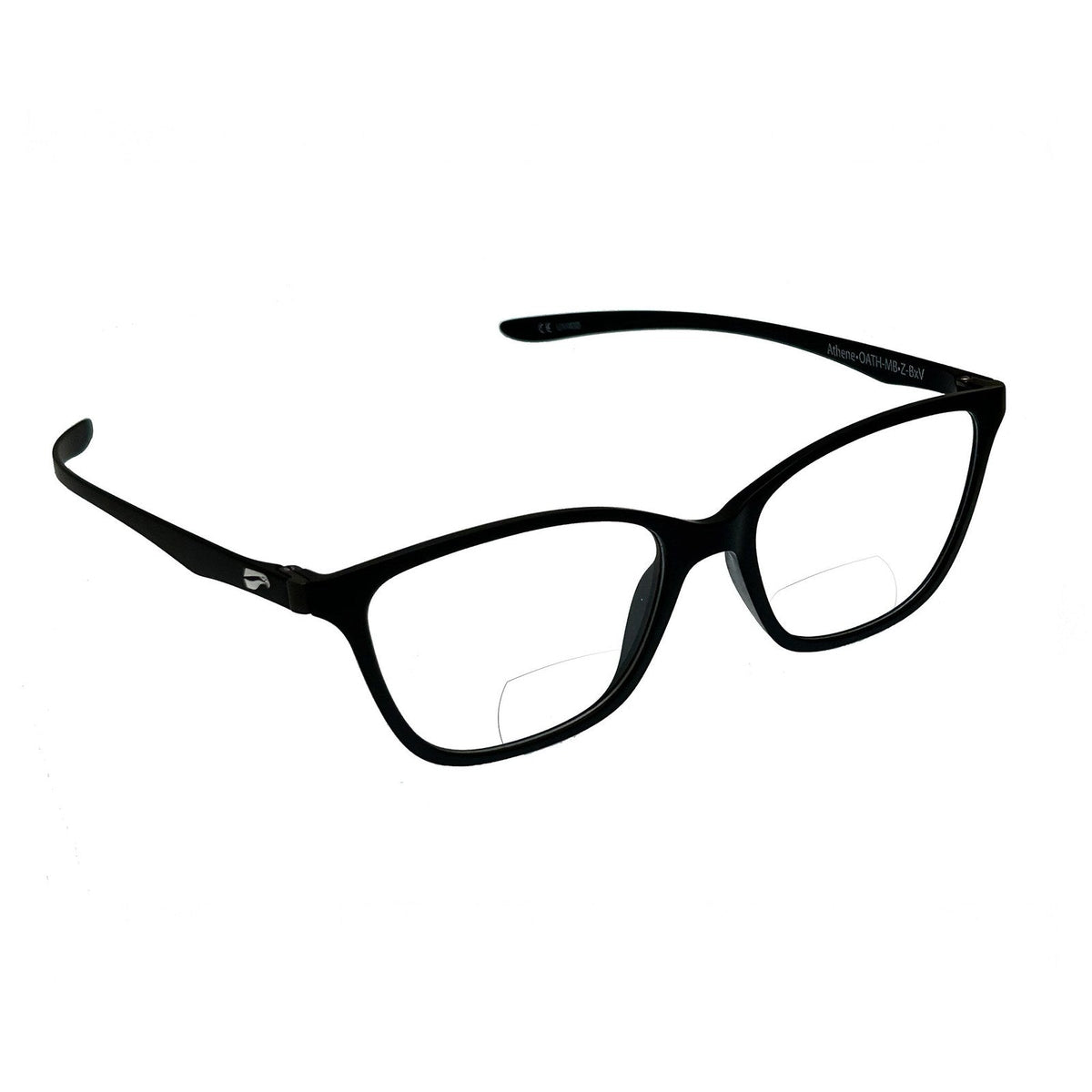 Flying Eyes Athene bifocal matte black clear three quarter