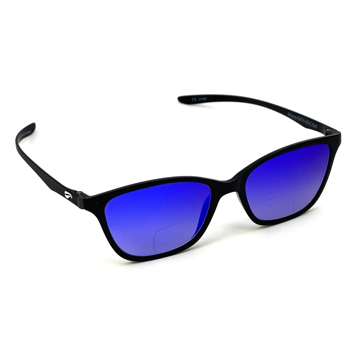Flying Eyes Athene bifocal matte black gradient mirrored sapphire three quarter