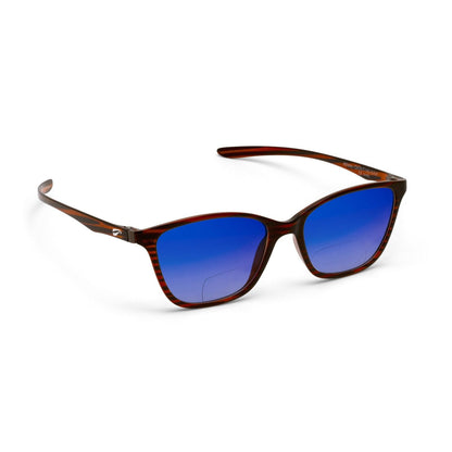 Flying Eyes Athene bifocal tortoise gradient mirrored sapphire three quarter