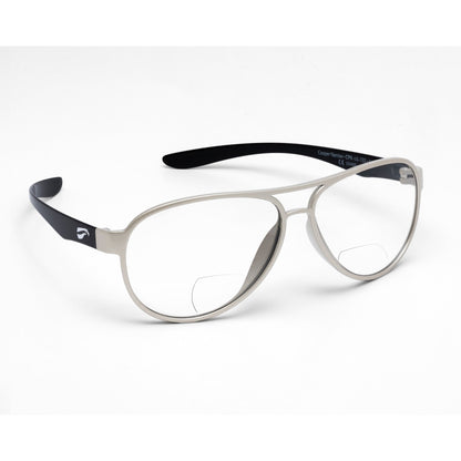 Flying Eyes Cooper Aviator bifocal sunglasses CPN-LG-CLR frame and lens