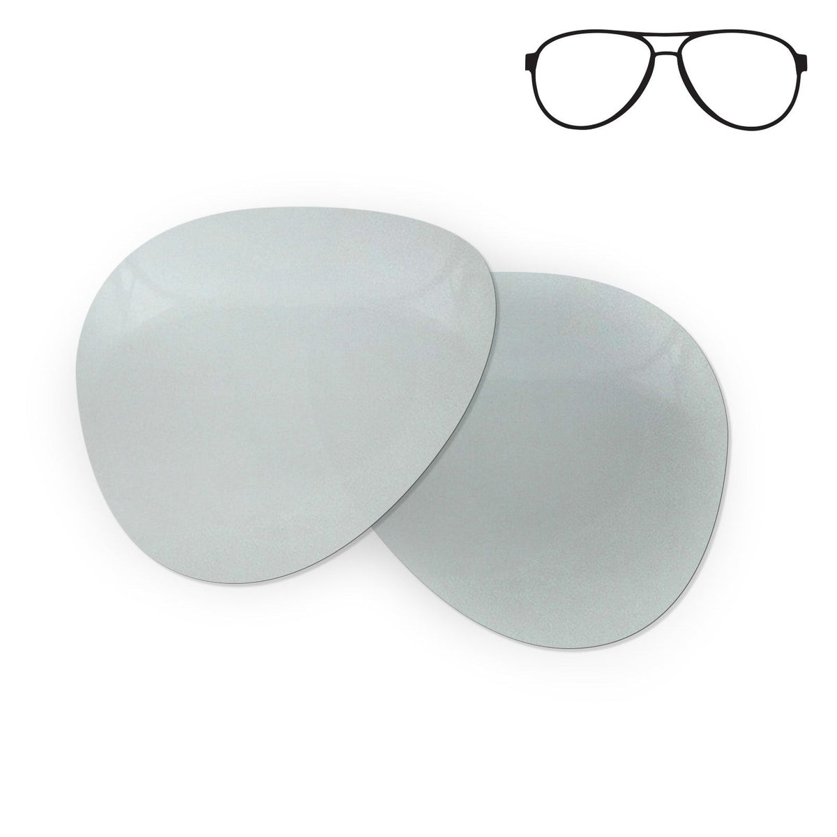 Flying Eyes Cooper Aviator replacement lenses, standard mirrored onyx