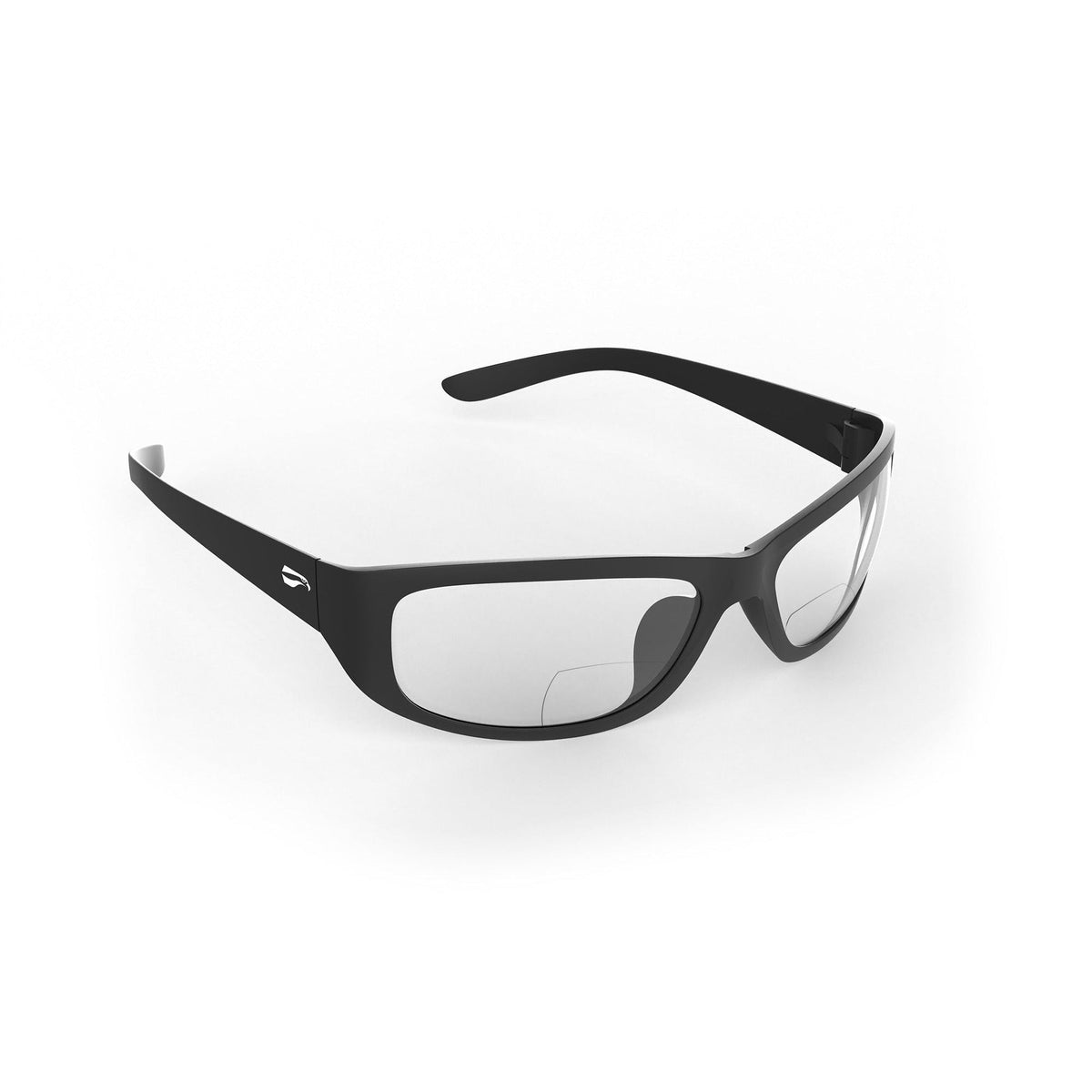 Flying Eyes Golden Eagle Sport Narrow Matte Black bifocal sunglasses with Clear lenses