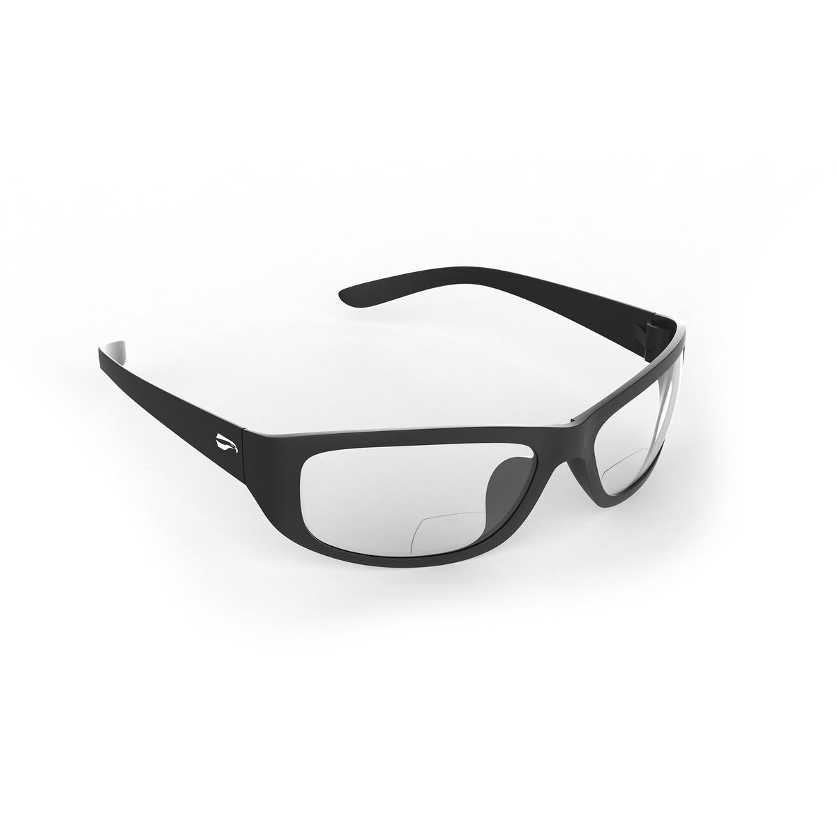 Flying Eyes Golden Eagle Sport Standard Matte Black bifocal sunglasses with Clear lenses
