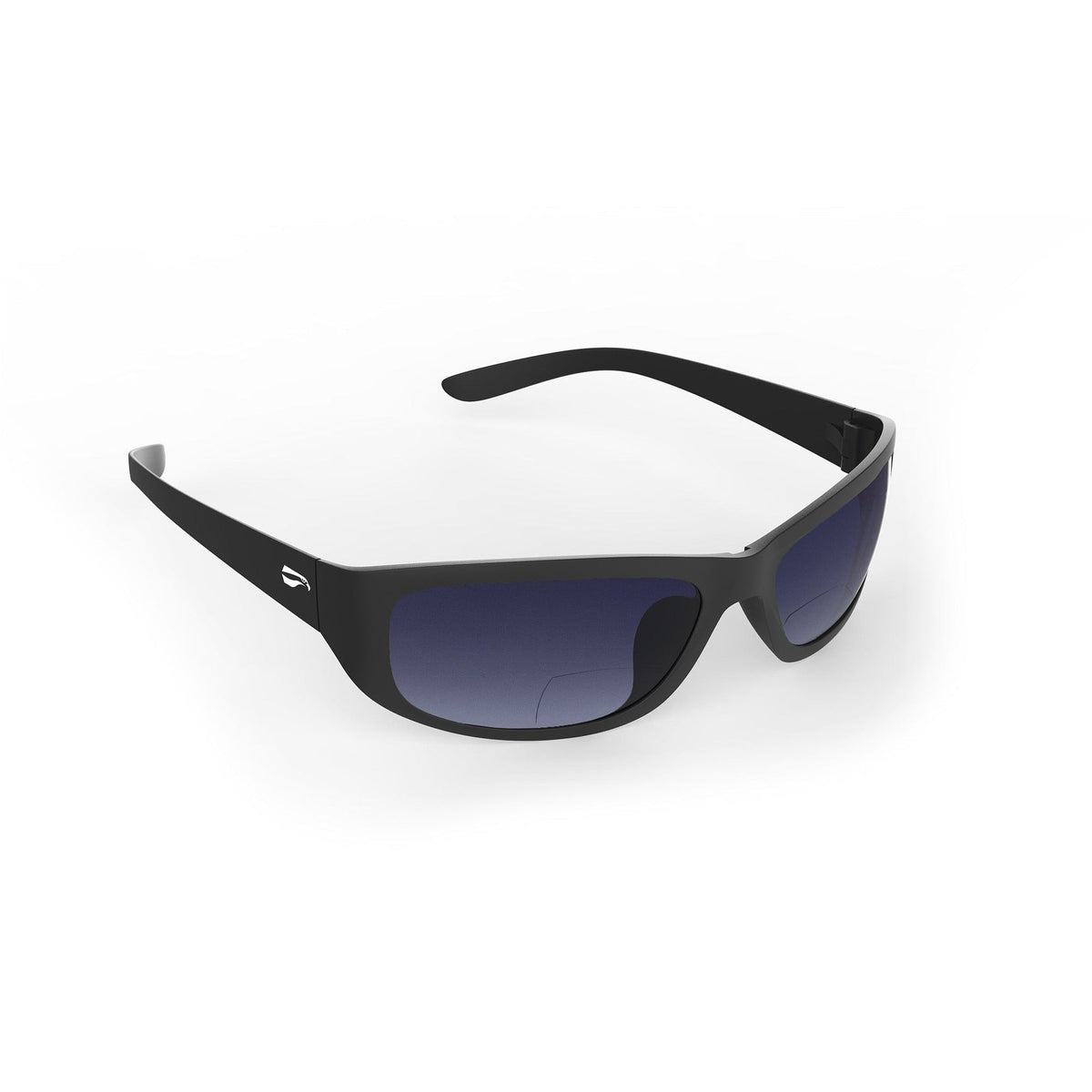 Flying Eyes Golden Eagle Sport Standard Matte Black bifocal sunglasses with Gradient Gray lenses