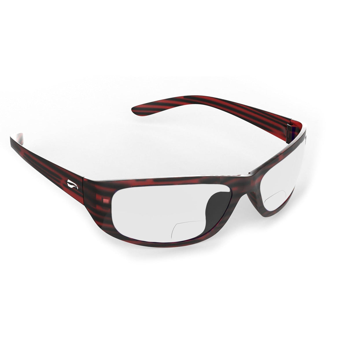 Flying Eyes Golden Eagle Sport Standard Satin Tortoise bifocal sunglasses with Clear lenses
