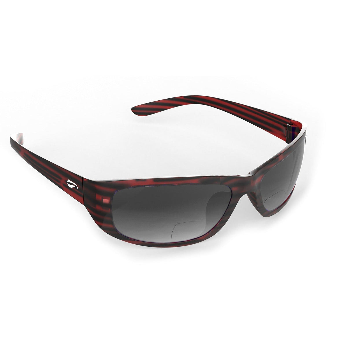 Flying Eyes Golden Eagle Sport Standard Satin Tortoise bifocal sunglasses with Gradient Gray lenses