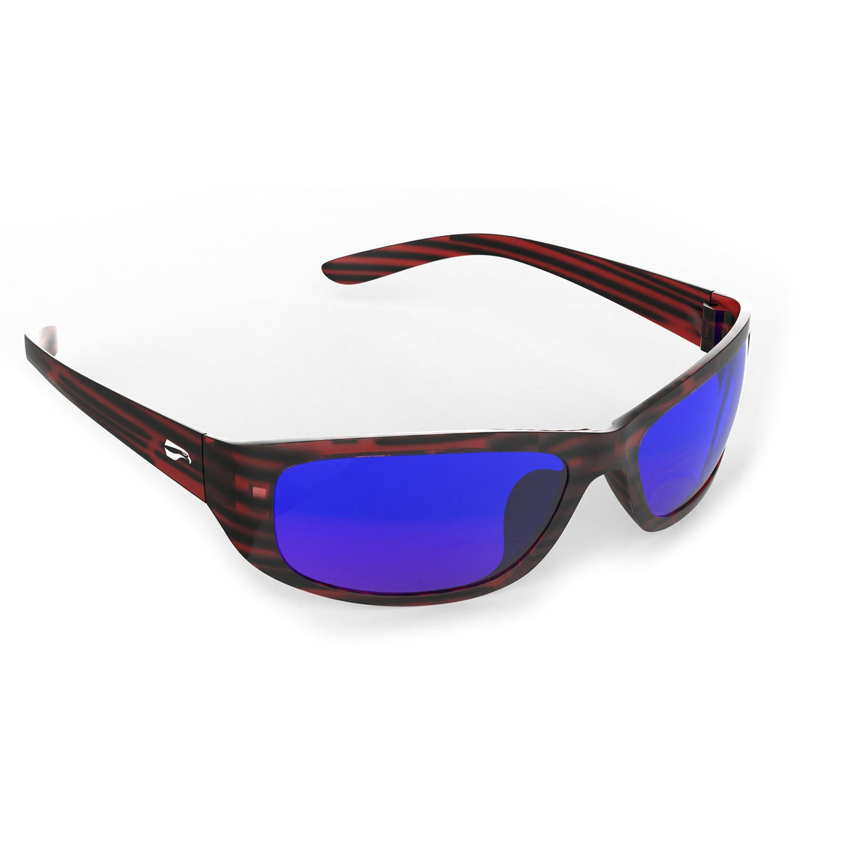 Flying Eyes Golden Eagle Sport Standard Satin Tortoise sunglasses with Gradient Mirrored Sapphire lenses