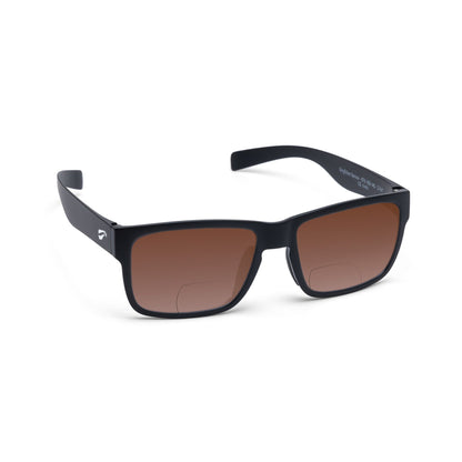 Flying Eyes Kingfisher Narrow bifocal sunglasses, Matte Black frame with Gradient Copper lenses