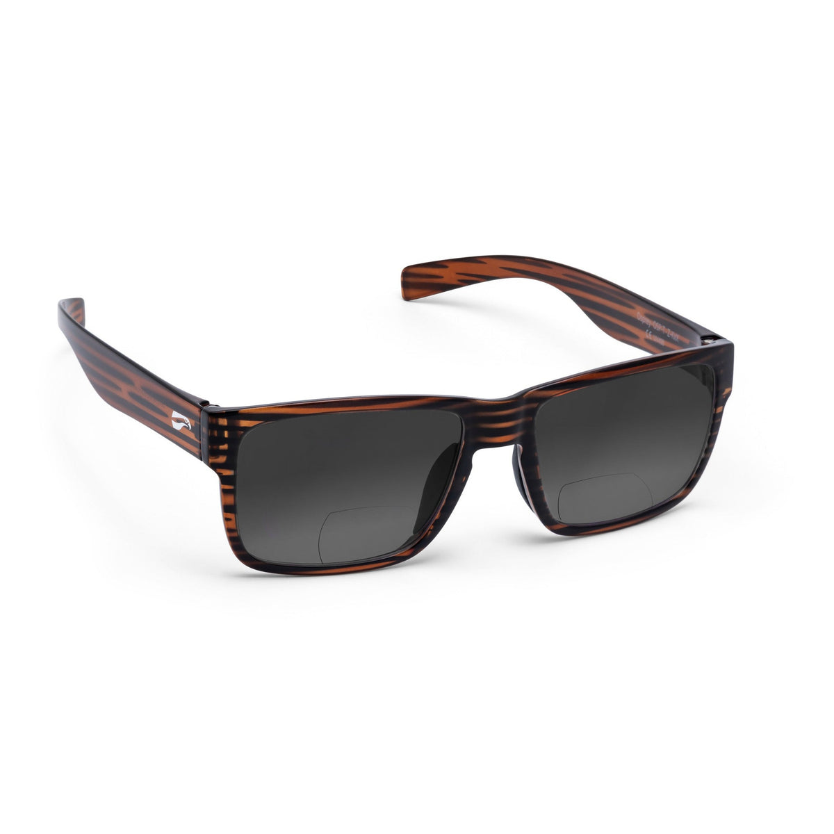 Flying Eyes Kingfisher Narrow bifocal sunglasses, Tortoise frame with Gradient Gray lenses