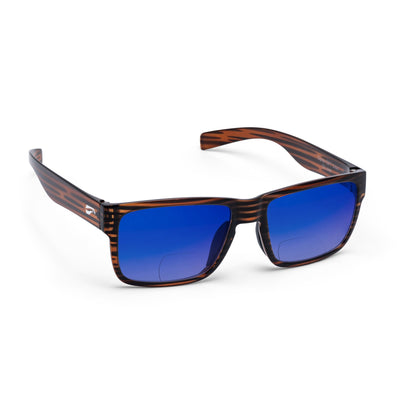 Flying Eyes Kingfisher Narrow bifocal sunglasses, Tortoise frame with Gradient Mirrored Sapphire lenses