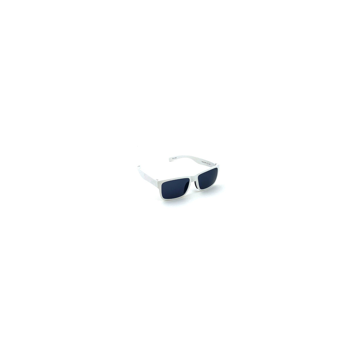Flying Eyes Kingfisher narrow aviation sunglasses, White frame with Polarized Gray lenses (KFN-W-PGT)