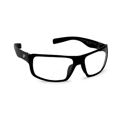 Flying Eyes Kingfisher Sport bifocal sunglasses, Matte Black frame, Clear lenses