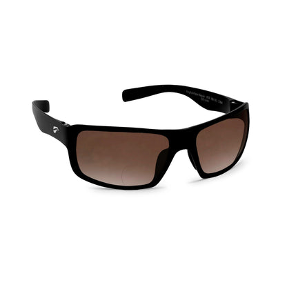 Flying Eyes Kingfisher Sport bifocal sunglasses, matte black gradient copper tint frame and lens configuration